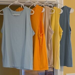 Bundle Of 5 Denim&Co Sleeveless Tank Tops